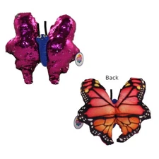 Rhode Island Novelty - Flip Sequin Plush - BUTTERFLY (Purple & Silver)(14 inch)