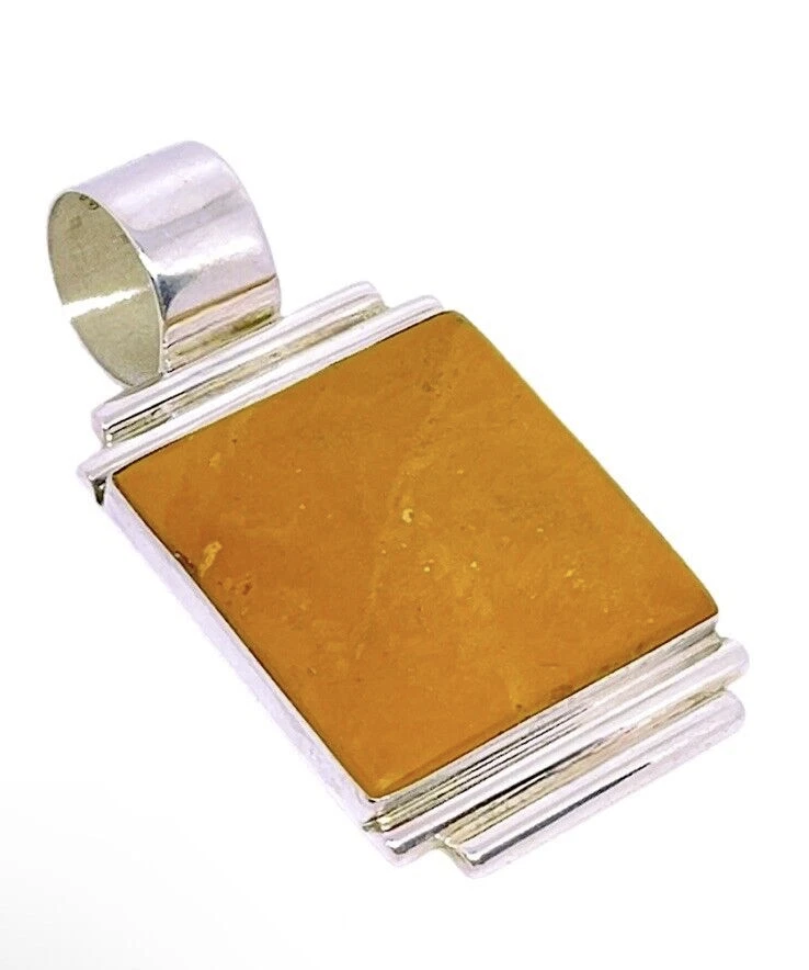 Colgante de plata de ley ámbar Desert Rose Trading DTR Jay King Foto 2 de 4