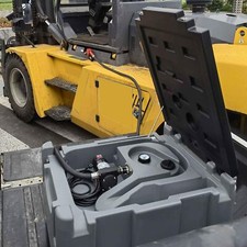 55 Gallon Diesel Fuel Transfer Tank w/ 12V Electric Pump 13FT Hose Portable Box