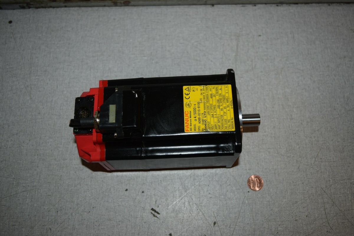 Fanuc A06B-0215-B100 AC Servo Motor A860-2000-T301 Fanuc A06B-0215-B100 AC Servo Motor A860-2000-T301