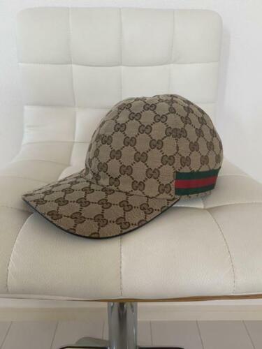 GUCCI Authentic Gucci cap Men's L size cap hat khaki from Japan Free Shipping - Picture 1 of 6