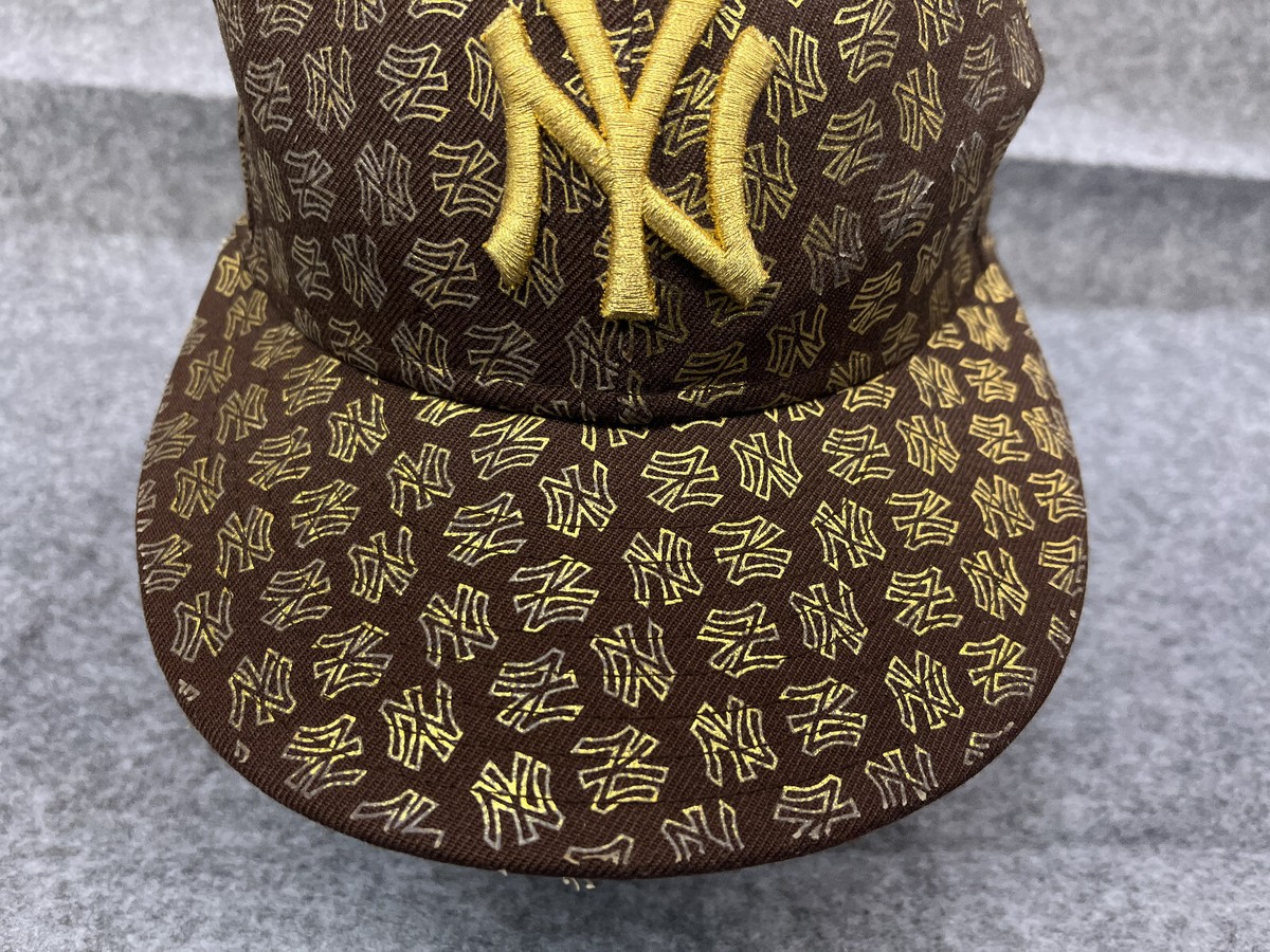 帽子 SKELEPHUNK YANKEES ADJUSTER CAP brown Men's New York Yankees New Era Brown Logo Scribble 59FIFTY