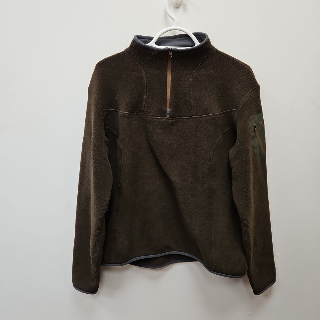 Arc'teryx Cardigan Donna Covert Marrone 1 4 Zip Pile Giacca Maglione Grande