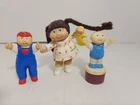 Vintage Cabbage Patch Kids Miniature PVC Mini Figure Figurine And Stamp