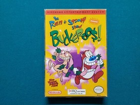 Ren & Stimpy Show Buckeroos NES Nintendo Box and Cart only -near mint +free case