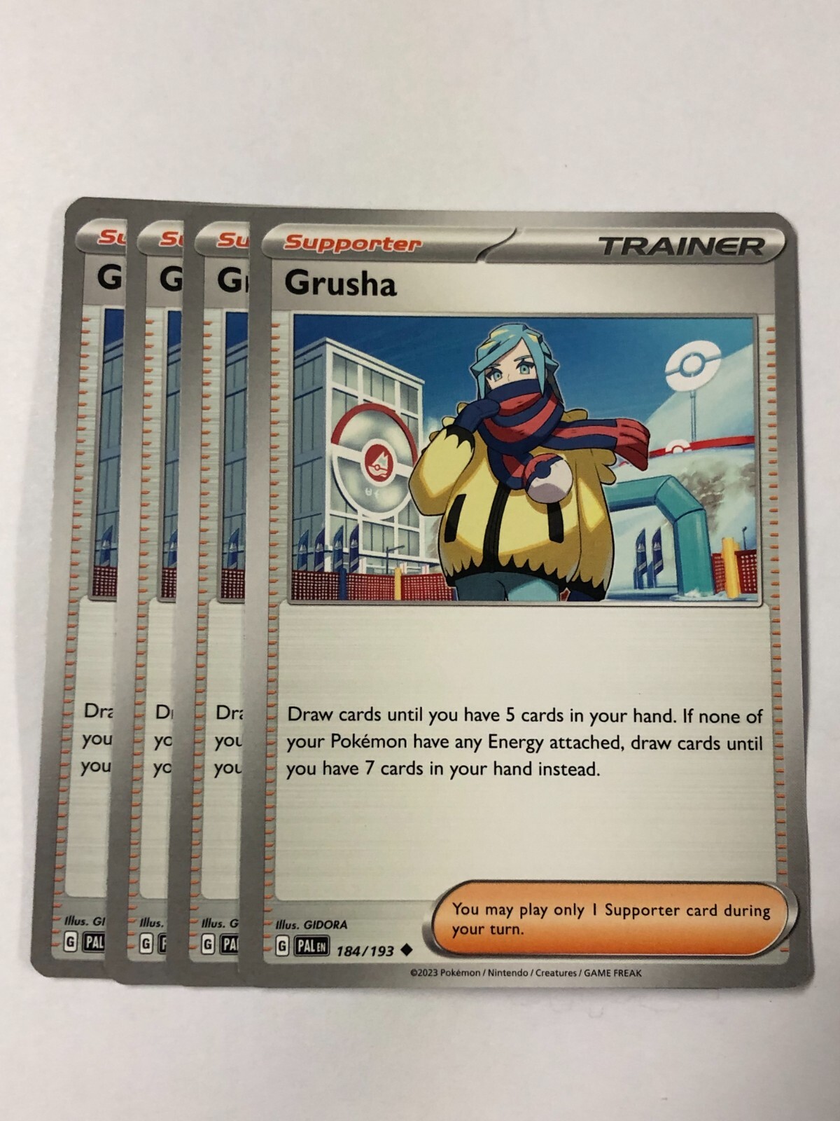 Pokemon Card Paldea Evolved 4x Playset Grusha 184/193 Near Mint