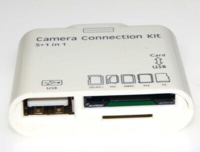 Apple Adapter I-Phone1 breiter Anschl. Camera Connection Kit 5+1 USB Card-Reader