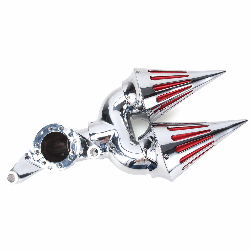 Chrome Two Dual Spike Cone Air Cleaner Intake Filter For Harley CV Delphi VTwin eBay