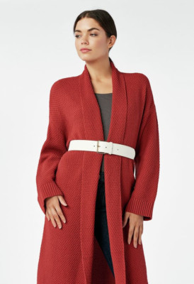 Justfab Belted Oversized Cardigan, Style# CN1724193, Size XL, Color Bossa Nova