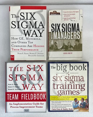 Lot 4 Six Sigma books (3PB) Way, for Managers, Team Fieldbook, Training