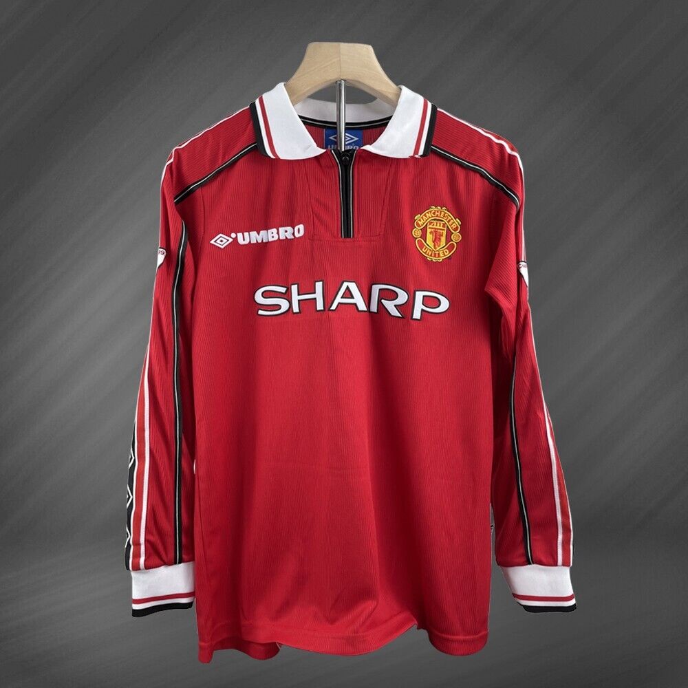 Beckham #7 - 98/99 Manchester United Home Jersey - Treble Beckham #7 - 98/99 Manchester United Home Jersey - Treble