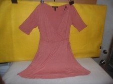 Forever 21 Faux Wrap Dress, Coral Colored: Size Large