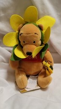 Japan Disney Pooh yellow Flower power bee garden mbbp bean bag plush beanie