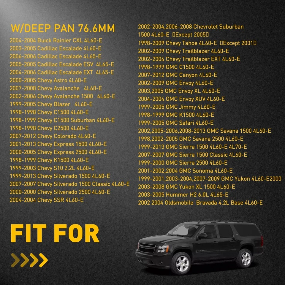 Kit de filtro de transmisión con junta 02-2009 Chevy Trailblazer GMC Envoy 4L60-E Foto 3 de 4