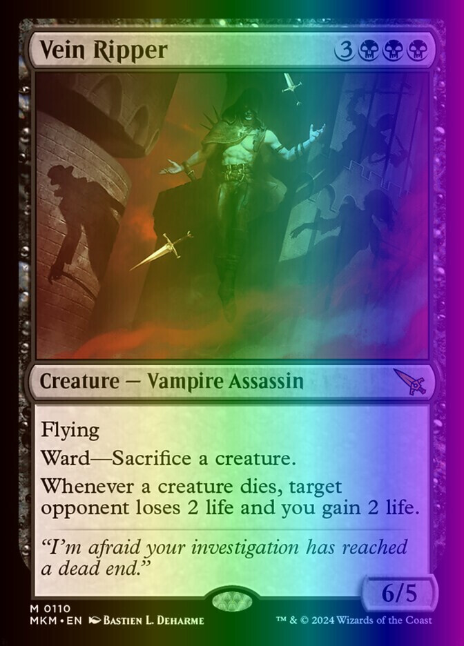 MTG Magic the Gathering Vein Ripper (110/499) Murders at Karlov Manor LP FOIL