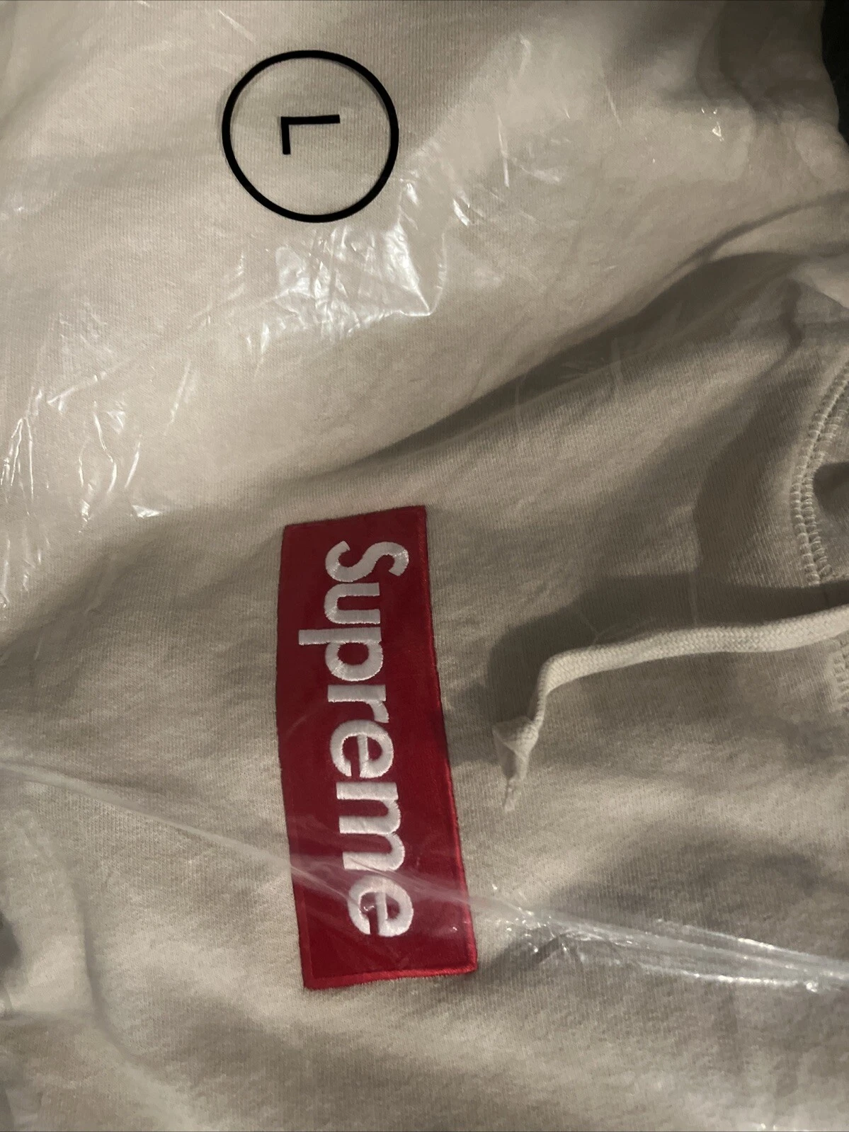 Sweat à capuche Supreme Box Logo FW24 Stone Large