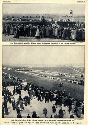 Grand National Steeplechase Liverpool ''Glenside'' Historical Memorabilia 1911