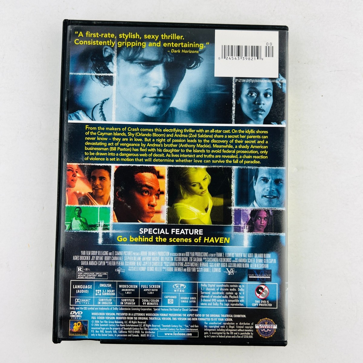 告白　(DVD) Haven DVD Bill Paxton, Orlando Bloom, Zoe Saldana 24543252146| eBay