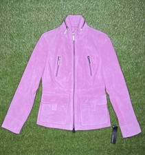 Ideology Women’s Suede Leather Jacket Nwt Size S Pink