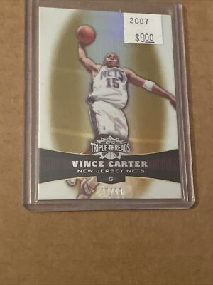 2006-07 Topps Triple Threads Gold #9 Vince Carter Nets /99