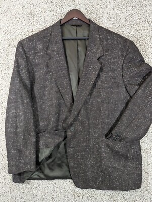 Lacrosse Paul Wagner Black White Fleck Wool Tweed Blazer Sport Coat Jacket