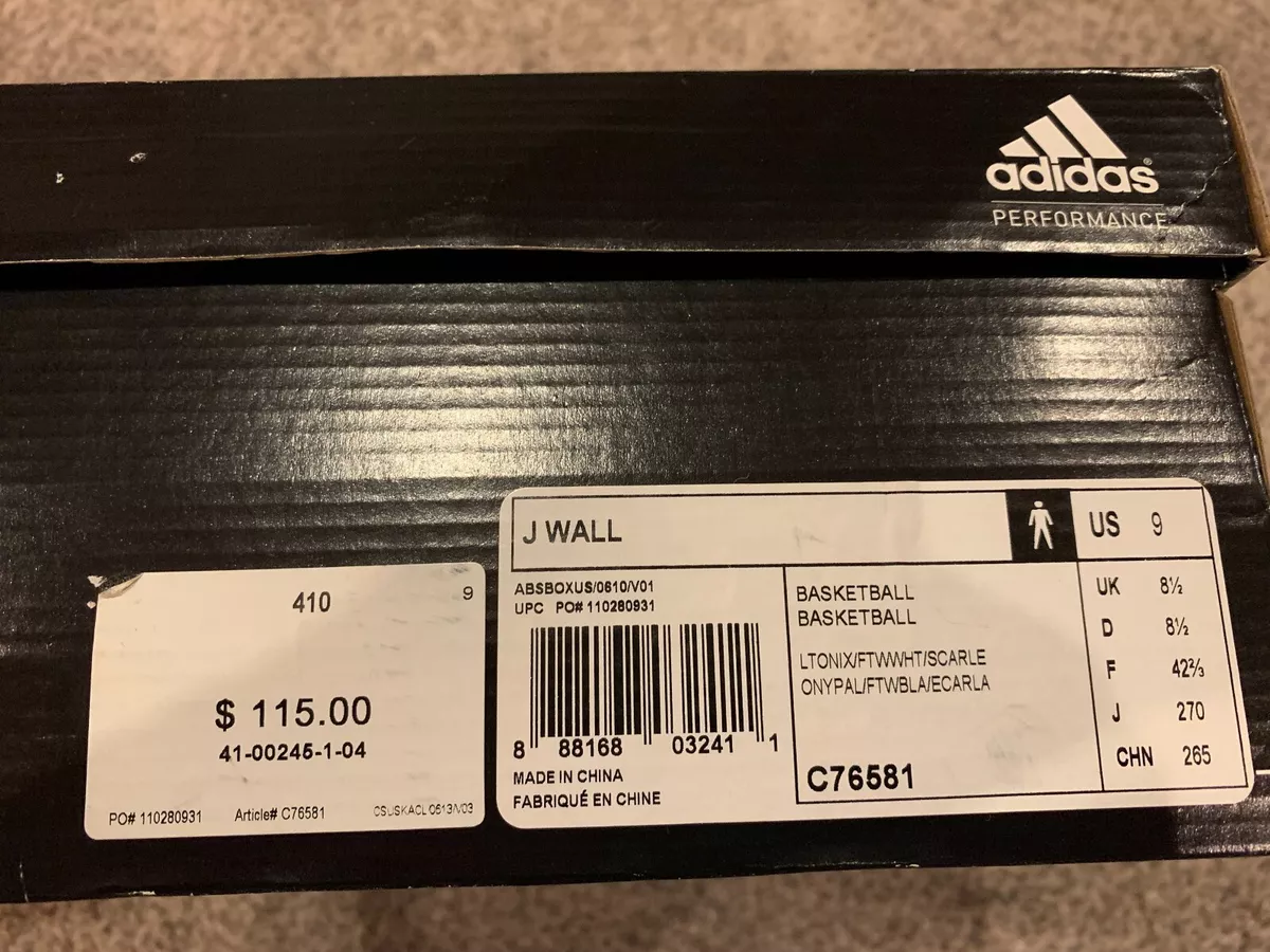 Adidas John Wall 1 men size 9 new with box bought as store display pair
