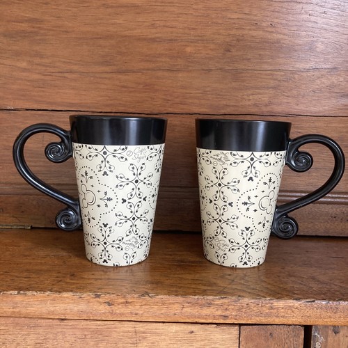 Disney Parks Hidden Mickey Tall Mug Set Of 2 Teaspoon of Magic 2 Cups of Sugar