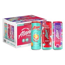 Nu Sugar Free Energy Drink, Variety Pack, Cherry Slush, Juicy Peach, Hawaiian