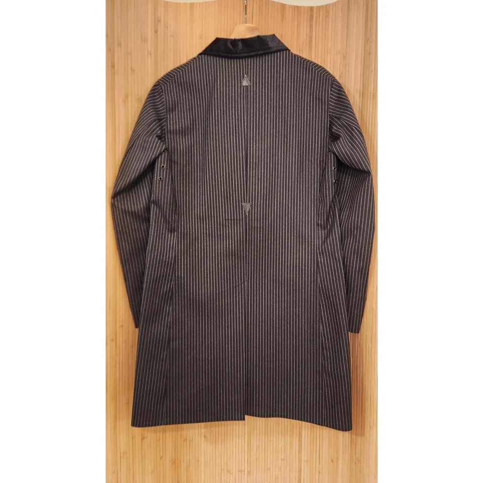 Abrigo de lana a rayas Mackintosh 104 - ribete de terciopelo (hecho en Escocia) Foto 2 de 4