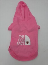Large Dog Hoodie Jacket, Autumn/Winter Dog Clothes w/ Face Text Pattern