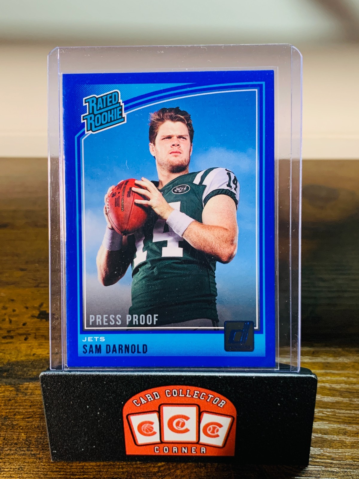 2018 Panini Donruss - Rated Rookie Sam Darnold #301 Press Proof Blue (RC) Jets