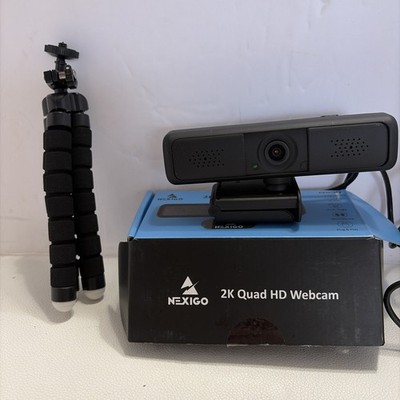 Nexigo N650 2K Webcam w/ Mic USB HD Camera + Mini Tripod