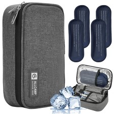 Insulin Cooler Travel Case TSA Approved Diabetic Medication Bag 4 Ice Packs