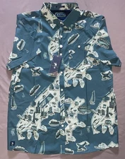 WILLIAM MURRAY NWT Shirt Mens Sz Large Downtown New York Button Short Sleeve