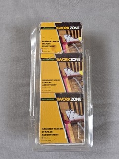 Workzone 4500 Piece Hammer Tacker Staples Assortment Brand New & Sealed