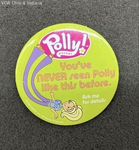 Polly Pocket Mattel Pinback Badge Button 3 Inch 2003 Vintage Promotional Item