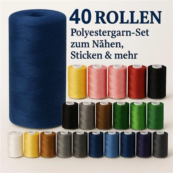 Nähgarn Set mit 40 Rollen Garn Universal Nähfäden Nähzubehör Nähen Nähzeug - Bild 3 von 4