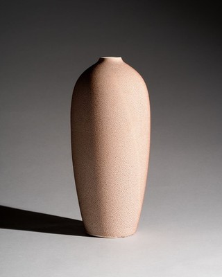 Vintage Large ''SNAKESKIN'' Studio Ceramic Artisan Vase Netherlands 60s 70s H33cm