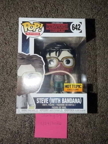 Funko Pop STEVE WITH BANDANA Hot Topic Exclusive Stranger Things 642 HIGH GRADE