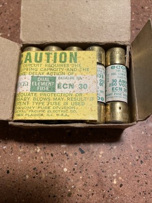 Package Of 10 Econ ECN30 30 Amp 250 Volt Fuse *FREE SHIPPING*