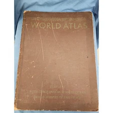 Vintage 1947 Encyclopedia Britannica World Atlas Physical Political Maps