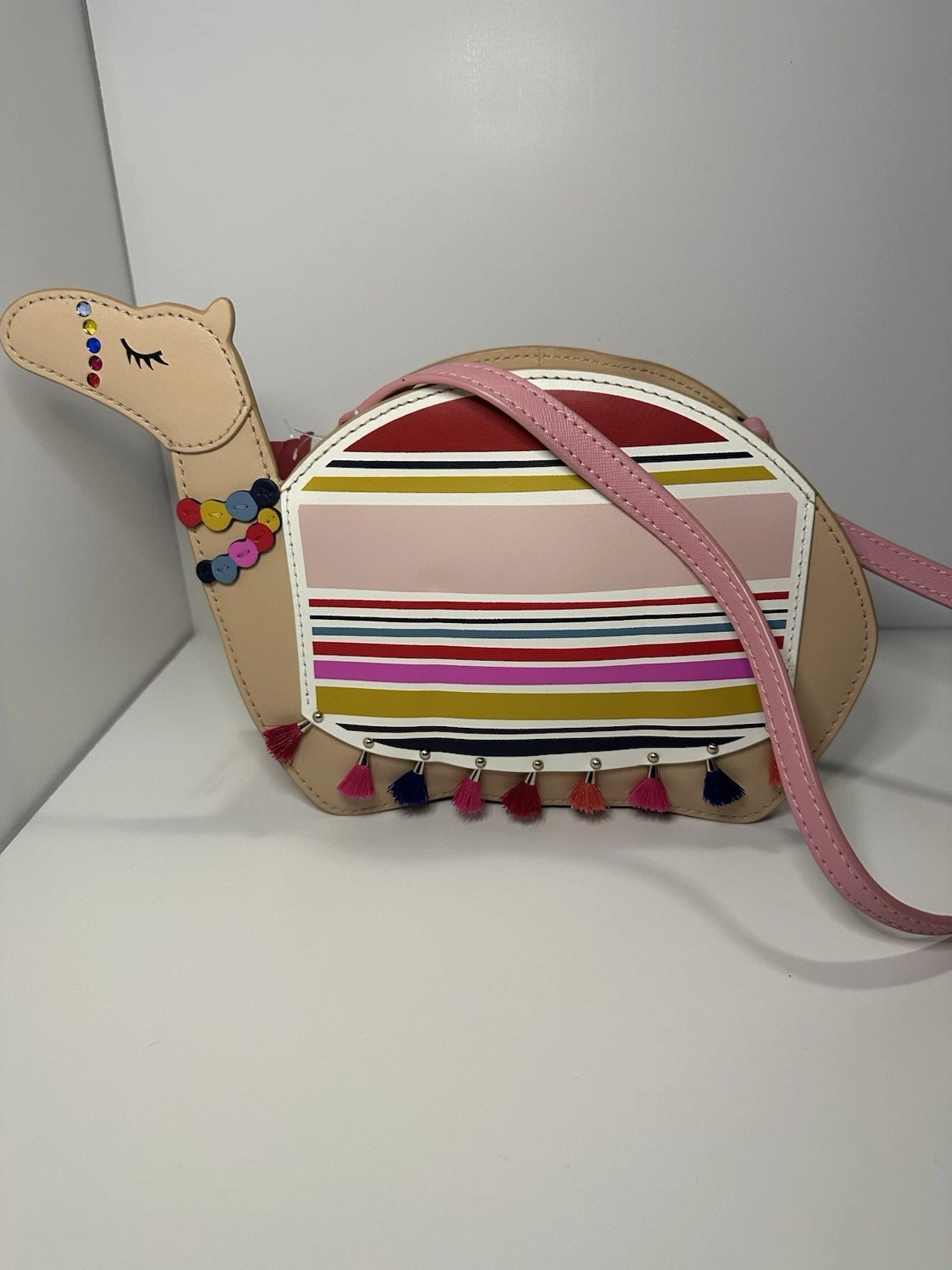 Tracolla Kate Spade nuova con etichetta Spice Things Up cammello pelle multicolore