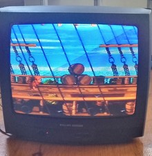 Philips Magnavox 19 CRT TV Retro 1999 Model PR1903 CR125 Tested No Remote