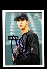 Signed Baseball Card Auto Chaz Roe 2005 Bowman Heritage #349 Colorado Rockies