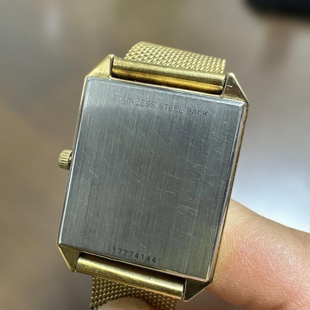 Longines Gold Rectangular Manual Winding Watch Me… - image 10