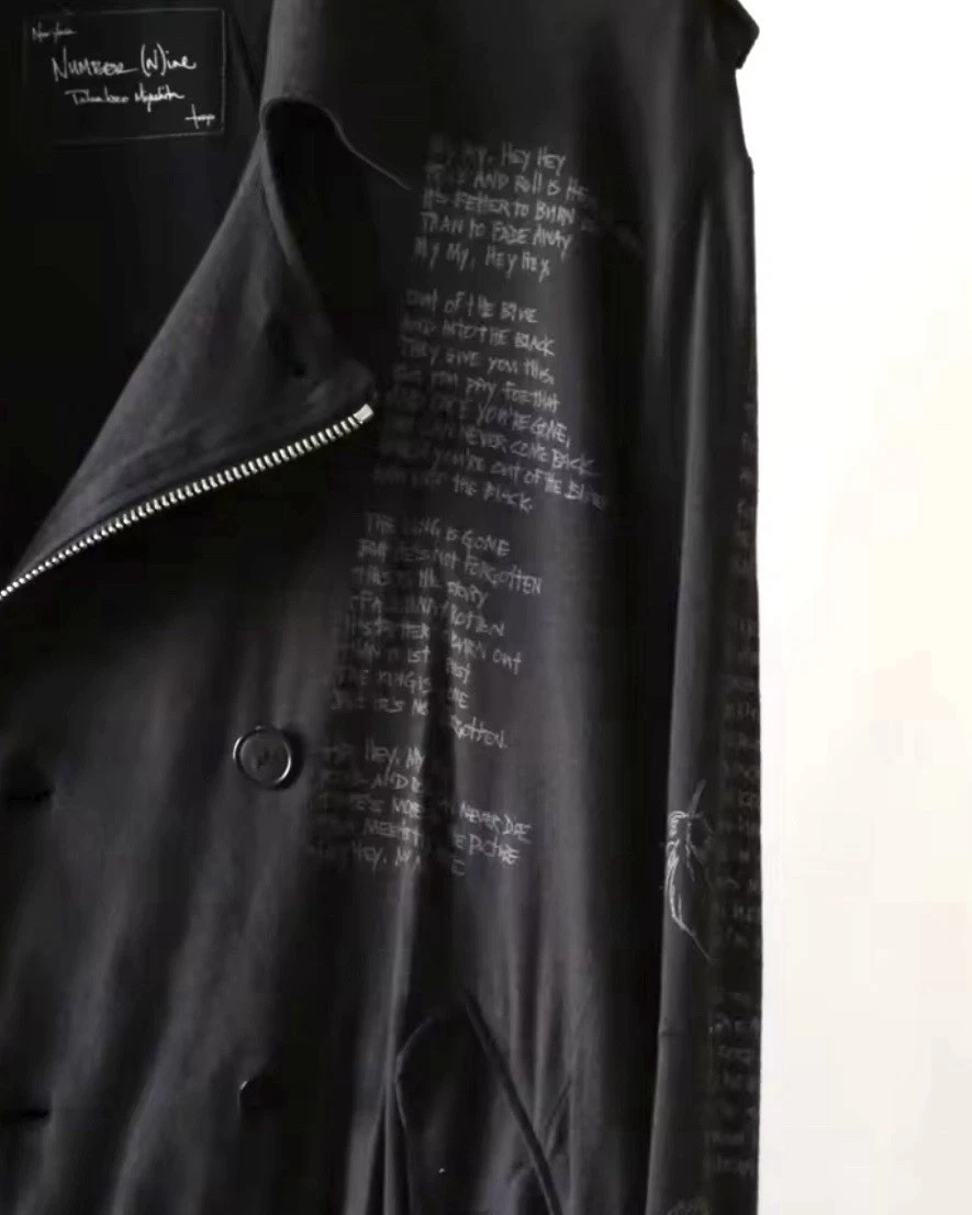Number (N)ine Takahiro Miyashita Black Biker Jacket L Zip/Button Pockets - product detail image 14