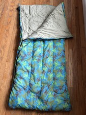 LL BEANS Kids Youth Sleeping Bag Frogs All Ov...