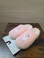 NEW Womens Moon Cake Easter Bunny Slippers. Size US XL 11 Pink/Memory Foam.