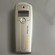 AlcoMate SafeGuard Electronic Breathalyzer Digital Alcohol Tester Silver