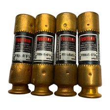  Pack of 4 Bussmann FRN-R-6-1/4 Fusetron Dual-Element Time-Delay Fuse 6-1/4A